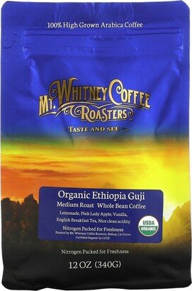 Mt. Whitney Coffee Roasters Organic Ethiopia Guji, Whole Bean Coffee, Medium Roast, 12 oz (340 g)