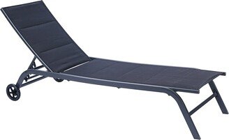 hommetree Outdoor Chaise Lounge Chair, Five-Position Adjustable Metal Recliner
