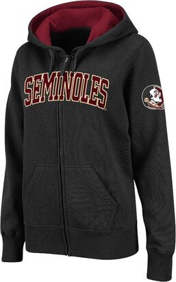 Women's Black Florida State Seminoles Arched Name Full-Zip Hoodie