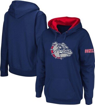 Stadium Athletic Women's Navy Gonzaga Bulldogs Team Big Logo Pullover Hoodie