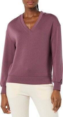 Amazon Aware Women's Relaxed-Fit Fleece V-Neck Sweatshirt (Available in Plus Size)