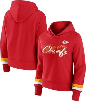 Women's Branded Red Kansas City Chiefs Over Under Pullover Hoodie