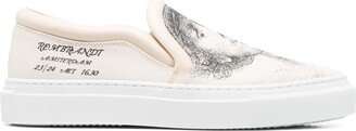 Sketch-Print Sneakers