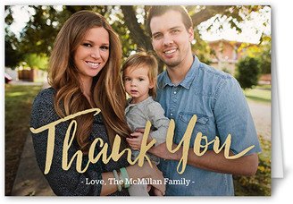 Thank You Cards: Big Thank You Thank You Card, Yellow, Matte, Folded Smooth Cardstock