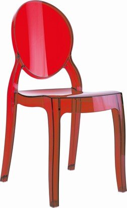 Luxury Commercial Living 25 Red Stackable Outdoor Patio Kids Armless Chair