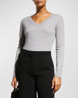 Weekend V-Neck Cashmere Pullover Sweater-AA