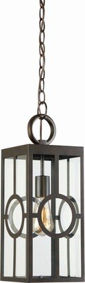 Lauren 1-Light Outdoor Hanging Lantern in English Bronze