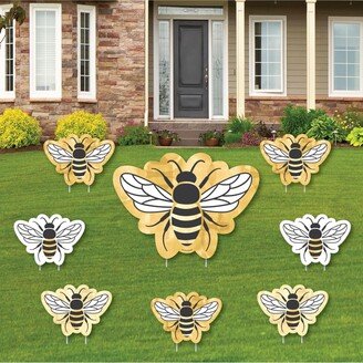 Big Dot Of Happiness Little Bumblebee Lawn Decor Bee Baby Shower & Birthday Party Yard Signs 8 Ct