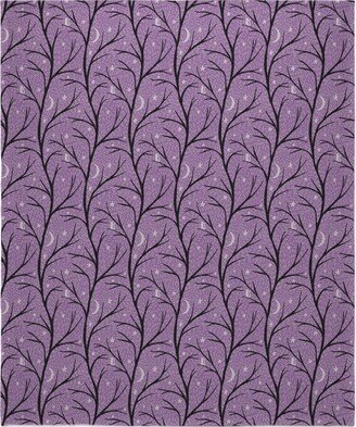 Fleece Photo Blankets: Spooky Night - Purple Blanket, Fleece, 50X60, Purple