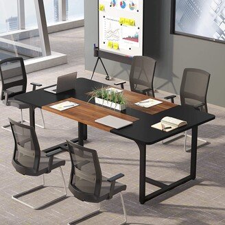 Farfarview Rectangle Conference Table, 6FT Meeting Seminar Table up for 8 People