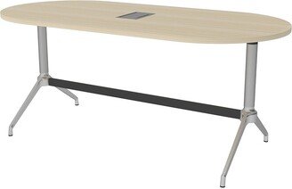 Skutchi Designs, Inc. 3x6 Racetrack Conference Room Table With Power Unit And Trestle Base