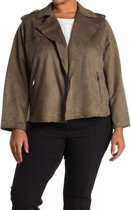 Faux Suede Moto Jacket