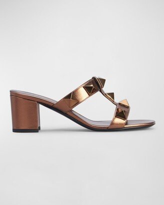 Roman Stud Heeled Slide Sandals