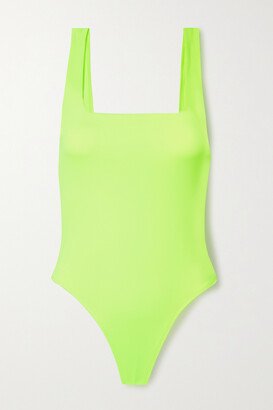 Stretch-jersey Thong Bodysuit - Green