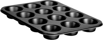 12-cup Black Oven Muffin Pan, Non-Stick Coated Layer Surface