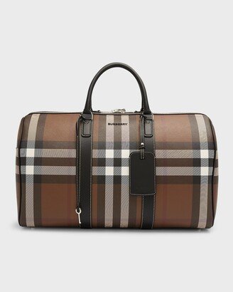 Men's Exaggerated Check Duffel Bag