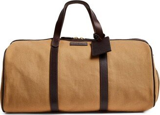 Canvas Leather-Trim Duffle Bag