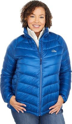 Plus Size Ultralight 850 Down Jacket (Ocean Blue) Women's Clothing