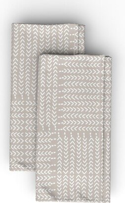 Cloth Napkins: Amari - Taupe Cloth Napkin, Longleaf Sateen Grand, Beige