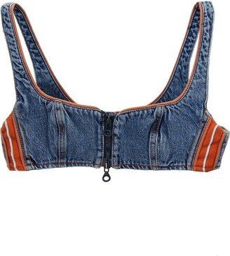 De-Gelsy Cropped Denim Top