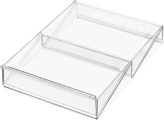 THE HOME EDIT Angled Expandable Drawer Organizer Clear