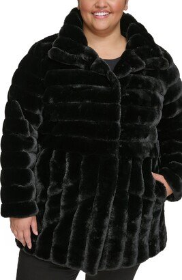 Faux Fur Paneled Coat