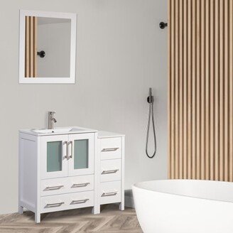 36-Inch Single Sink Bathroom Vanity with Top & Free Mirror