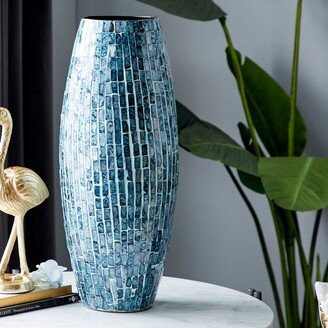 Studio 350 Blue MDF Coastal Vase 19 x 8 x 8