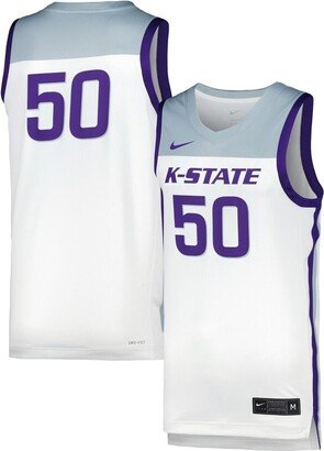 Men's and Women's White Kansas State Wildcats Replica Basketball Jersey