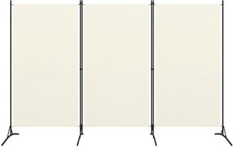 3-Panel Room Divider Cream White 102.4x70.9