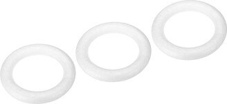 Unique Bargains 3.8 Inch Foam Wreath Forms Round Craft Rings for DIY Art Crafts Pack of 3 - White