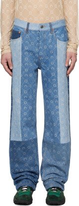 Blue Moonogram Jeans