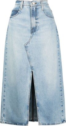 Midaxi midi denim skirt