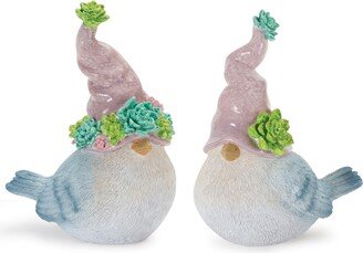 Succulent Bird Gnome Figurine
