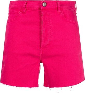 High-Waisted Denim Shorts-AP