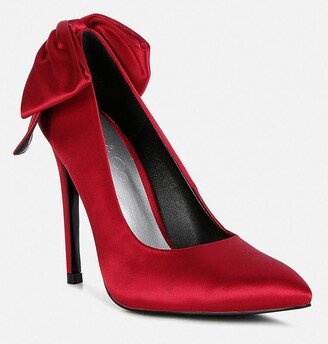 Rag & Co Hornet Red Satin Stiletto Pump Sandals-AA