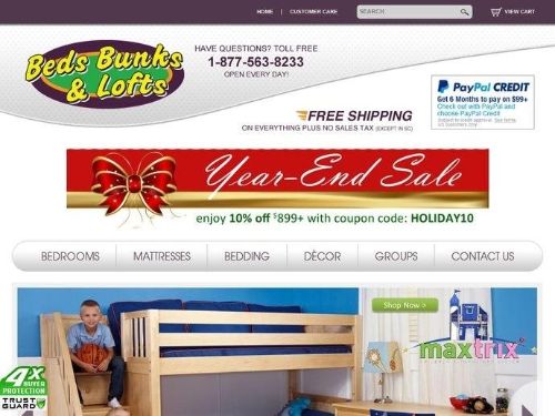 Beds Bunks & Lofts Promo Codes & Coupons