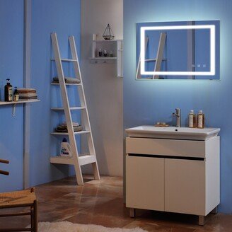 32*24 Inch Touch LED Bathroom Mirror, Tricolor Dimming Lights