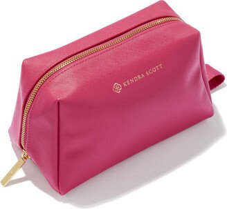 Large Cosmetic Zip Case in Hot Pink