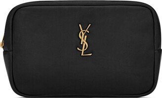 Monogram-Plaque Make Up Bag