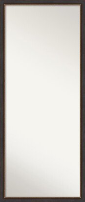 Non-Beveled Wood Full Length Floor Leaner Mirror 26.5 x 62.5 in. - Ashton Black Frame - Ashton Black - 27 x 63 in