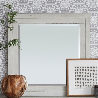 Modern Farmhouse Flea Market White Distressed Mirror