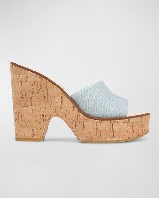 Paulita Cork Platform Slide Sandals