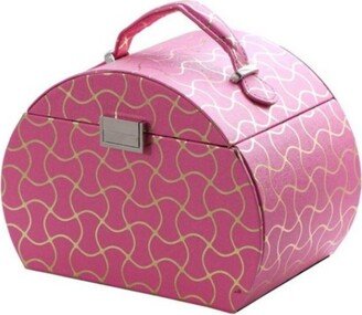 Simplie Fun 8.8 Long Travel Jewelry Organizer Case, Hot Pink