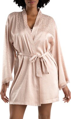 Beatrice Lace Trim Jacquard Robe