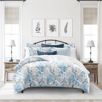 6ix Tailors Fine Linens Reef Blue Coverlet Set