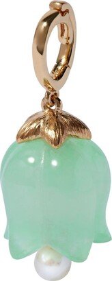 Yellow Gold And Jade Tulip Charm