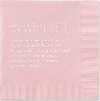 Wedding Napkins: Fascinating Story Napkins, White, Blush