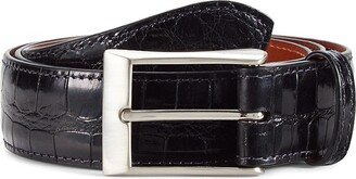 Saks Fifth Avenue Made in Italy Saks Fifth Avenue Men's Genuine Alligator Leather Lined Belt