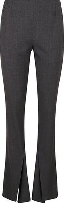 Slit-Detailed Flared Trousers